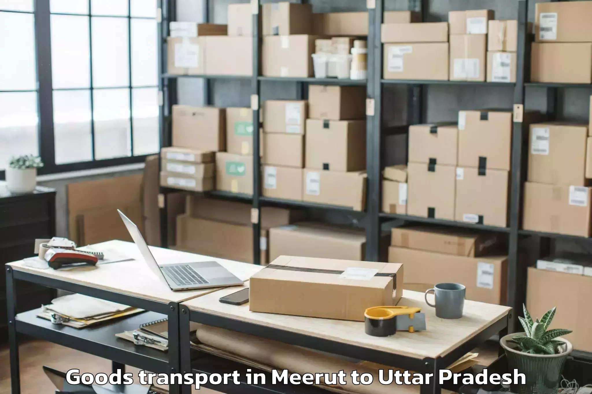 Top Meerut to Maghar Goods Transport Available